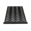 charola para soportar equipos en rack de 19" de 4 postes, profundidad máxima de 30 in, capacidad de carga de 125 kg, 1 ur
