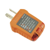 probador de tomacorrientes estándar, con secuencia de luces para indicar un cableado correcto/incorrecto.