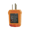 probador de tomacorrientes estándar, con secuencia de luces para indicar un cableado correcto/incorrecto.