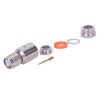 conector tnc macho de rosca izquierda métrica, tipo rosca para rg 8/u, 9913, lmr 400, cnt 400 del grupo i, plata/ oro/ teflón.