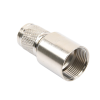 conector tnc macho de rosca izquierda métrica, tipo rosca para rg 8/u, 9913, lmr 400, cnt 400 del grupo i, plata/ oro/ teflón.