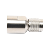 conector tnc macho de rosca izquierda métrica, tipo rosca para rg 8/u, 9913, lmr 400, cnt 400 del grupo i, plata/ oro/ teflón.