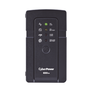 ups de 650 va/400 w, topología standby, compacto, entrada 120 vca nema 5 15p, con 3 tomas respaldo/protección y 3 tomas solo protección nema 5 15r
