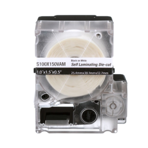 casete de 175 etiquetas autolaminadas de 25.4 x 38.1 mm, para cables de 4 a 8.1 mm de diámetro, Área de impresión color blanco