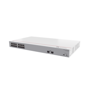 switch gigabit no administrable poe / 16 puertos 10/100/1000 mbps (poe) / 2 puertos sfp uplink / 124w