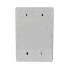centro de carga trifásico 3 fases, 4 hilos para interruptores qp, de 12 polos 24 circuitos, 120/240vca, barras de aluminio 125 amp, nema 1, uso interior. incluye tapa.