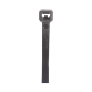 cincho de nylon 6.6 stronghold™, 533mm largo x 7.6mm ancho, color negro exterior, resistente a rayos uv, paquete de 100pz