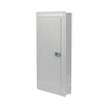 centro de carga trifásico 3 fases, 4 hilos para interruptores qp, de 24 polos 42 circuitos, 120/240vca, barras de aluminio 200 amp, nema 1, uso interior. incluye tapa.