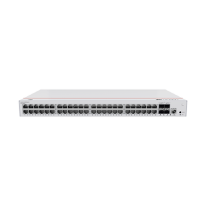 switch de distribución/core gigabit administrable poe capa 3 / 48 puertos 10/100/1000 mbps (poe) / 4 puertos 1ge sfp uplink / erps / rutas estáticas / istack / poe perpetuo / 380w / administración nube gratis