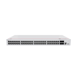 switch de distribución/core gigabit administrable poe capa 3 / 48 puertos 10/100/1000 mbps (poe) / 4 puertos 10ge sfp+ uplink / erps / rutas estáticas / istack / poe perpetuo / 380w / administración nube gratis