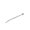cincho de nylon 6.6 stronghold™, 100mm largo x 2.5mm ancho, color negro, exterior resistente a rayos uv, paquete de 100pz