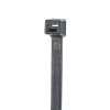 cincho de nylon 6.6 stronghold™, 160mm largo x 2.5mm ancho, color negro, exterior resistente a rayos uv, paquete de 100pz