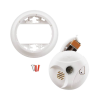 detector de humo autónomo, no requiere panel, led de escape, sensor por ionización, batería 9 v reemplazable