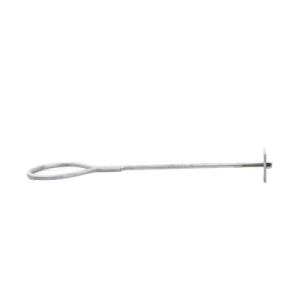 ancla de losa o pared de 63 65 cm. de 13 cm diámetro de argolla galvanizado por inmersión.