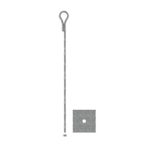 ancla para retenida para muro con ojo de llave galvanizado electrolítico.