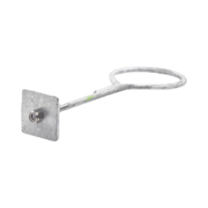 ancla con aro, largo: 40 cm. de 1/2" de espesor para losa o pared. galvanizado por inmersión.
