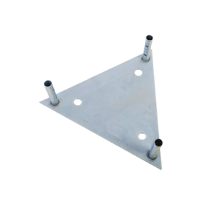 base para tramo stz60g con placa 1/2", niple de 3/4", galvanizado por inmersión en caliente.