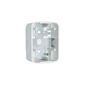 caja de montaje en pared para bocina y bocina con lampara estroboscopica, color blanco