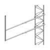 brazo tipo "f", para tramos stz 45, galvanizado por electrólisis.