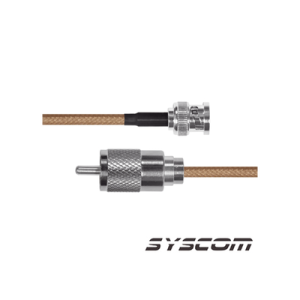 cable rg 142/u, con conectores bnc macho / uhf macho.