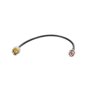 jumper de 30 cm fabricado con cable rg 58u sys, conector "bnc" y "uhf" en el otro extremo