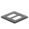 tapa p/switch /dimmer 2 espacios