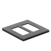 tapa p/switch /dimmer 2 espacios
