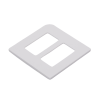 tapa color blanco satin snow para interruptor o dimmer lutron, 2 gang, limpio y moderno