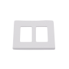 tapa color blanco satin snow para interruptor o dimmer lutron, 2 gang, limpio y moderno