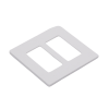 tapa color blanco satin snow para interruptor o dimmer lutron, 2 gang, limpio y moderno