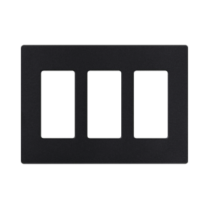 tapa color blanco negro satin para interruptor o dimmer lutron, 3 gang, limpio y moderno