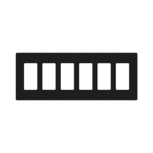 placa 6 espacios pata dimmer o apagadores lutron