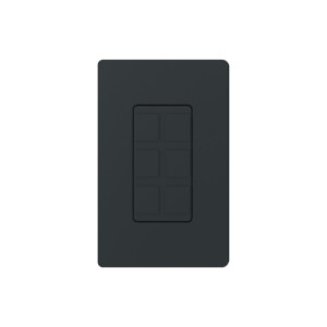 placa de 6 puertos, color negro night.