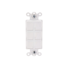 caja de pared para contactos varios, 6 mini espacios.