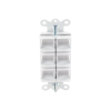 caja de pared para contactos varios, 6 mini espacios.