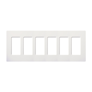 placa 6 espacios pata dimmer o apagadores lutron