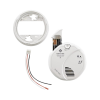 detector combo de humo/co, 120 vca, no requiere panel, con batería de respaldo, sensor inteligente de falsas alarmas