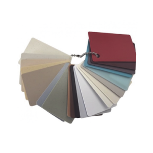 muestrario, de colores con acabados satin para los atenuadores, teclados, interruptores y accesorios lutron.