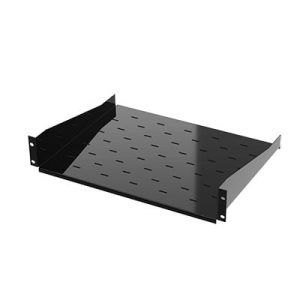 charola para soportar equipos en rack de 19, profundidad de 34 cm, color negro, 1u