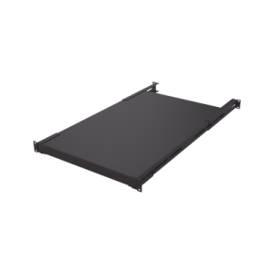 charola rackeable de profundidad ajustable para soportar equipos en rack de 19 in, doble fijación, color negro, 3u