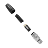 conector hembra xlr de 3 núcleos con carcasa de acero inoxidable y contactos chapados en oro