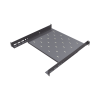 charola para gabinetes y racks de pared de 4 puntos de fijación, profundidad ajustable de 347 a 489 mm