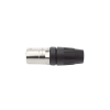 conector macho xlr de 3 nÚcleos con carcasa de acero inoxidable y contactos chapados en oro