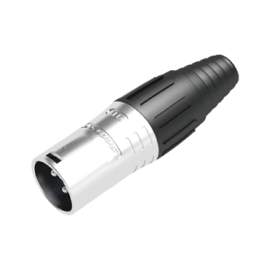 xlr conector de cable macho, carcasa niquelada, contactos plateados