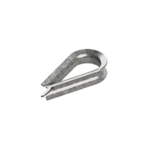 guardacabo/cuello/rozadera para cable de 3/16". fabricado de acero acabado galvanizado