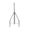 tramo de remate / copete, tubo industrial 1 1/4" con tubo central 2 3/8", galvanizado por electrólisis.