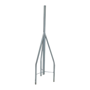 tramo de remate / copete, tubo industrial 1 1/4" con tubo central 2 3/8" (ced. 30), galvanizado por inmersión en caliente.