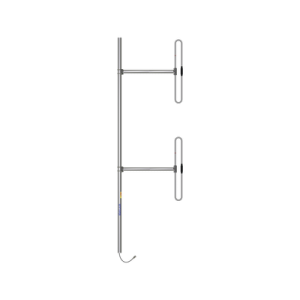 antena base de 2 dipolos, 138 174 mhz, 5 dbd, 36 mhz de ancho de banda, bi direccional, 300 watt, n macho, inclinación opcional "tilt" de 0, 2, 4, 6, 8 o 10 grados.