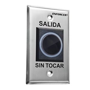botón de salida sin contacto / sensor ir / iluminado / normalmente abierto y cerrado / distancia ajustable de detección / rele ajustable de 0.5 a 30 segundos / uso interior