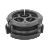 bota pasamuro de 4". incluye 3 orificios para cable coaxial de 7/8"